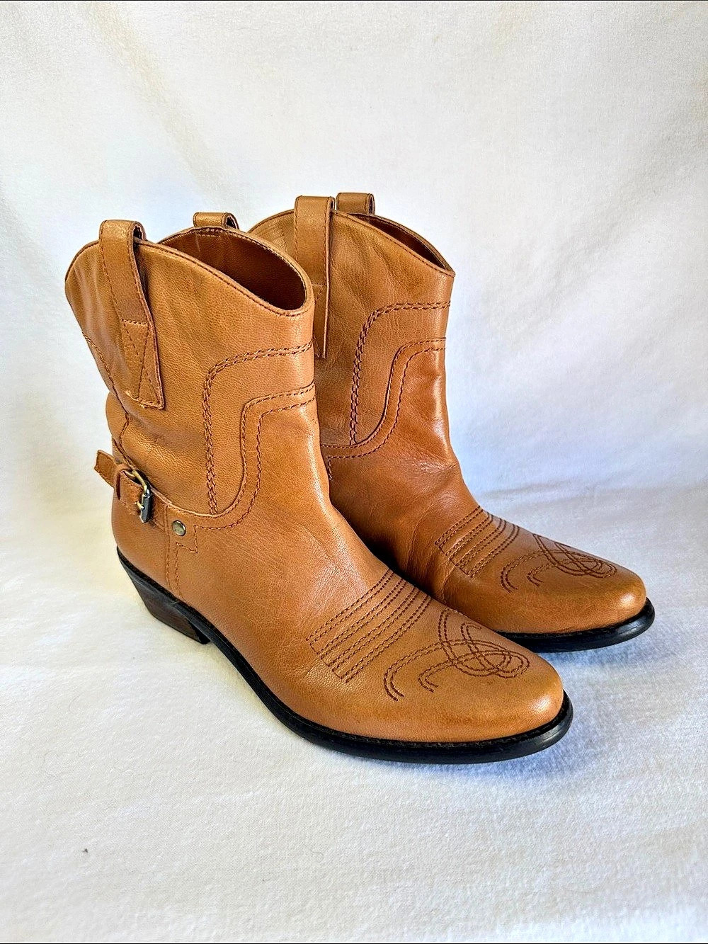 Franco Sarto Western Leather Cowboy Boots US 8 Like New